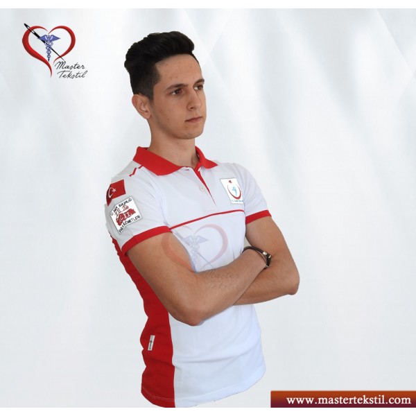 112 Acil Tshirt BEYAZ KIRMIZI
