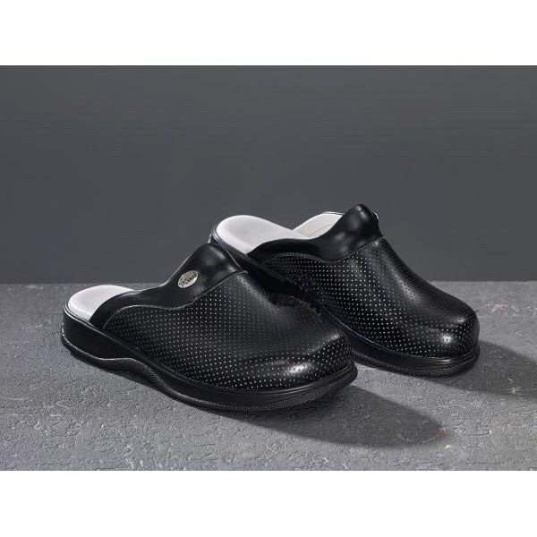 Siyah Ortopedik Sabo Terlik Klasik Delikli