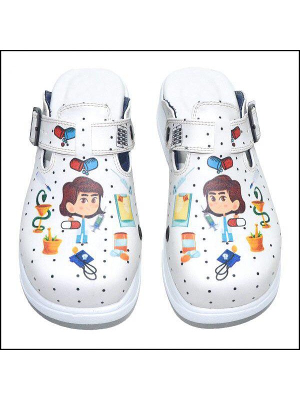 Eczacı Temalı Beyaz Comfort Taban Sabo Terlik&hellip;