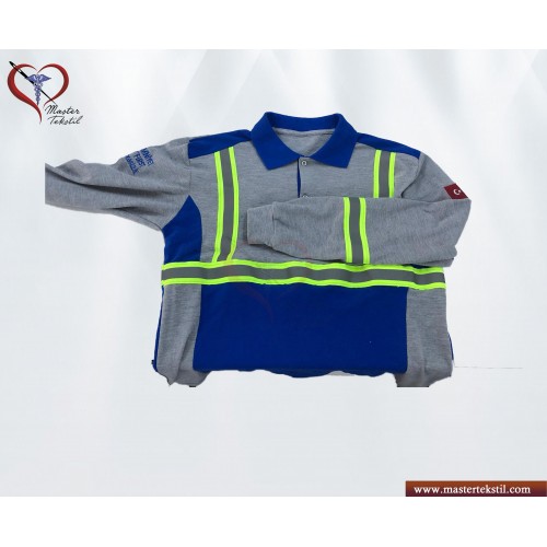 Polo Yaka Reflektörlü Sweatshirt…